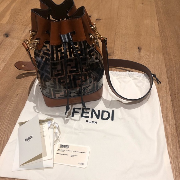 FENDI Mon Tresor Grande Bucket Bag - Black/Tan - Picture 8 of 8